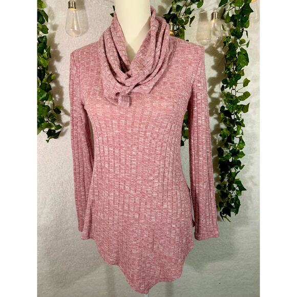 Cupio Cowl Neck Top Size Small Drapey Asymmetrical Tunic Pullover - Picture 1 of 9